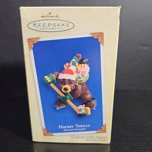 Hallmark Keepsake Ornament Hockey Thrills‎ Nick And Christopher Collector 2005